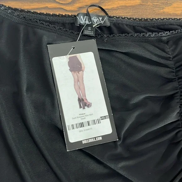 NWT Size Small DOLLS KILL WIDOW DARK ROMANCE MINI SKIRT Dolls Kill WIDOW - Picture 7 of 8